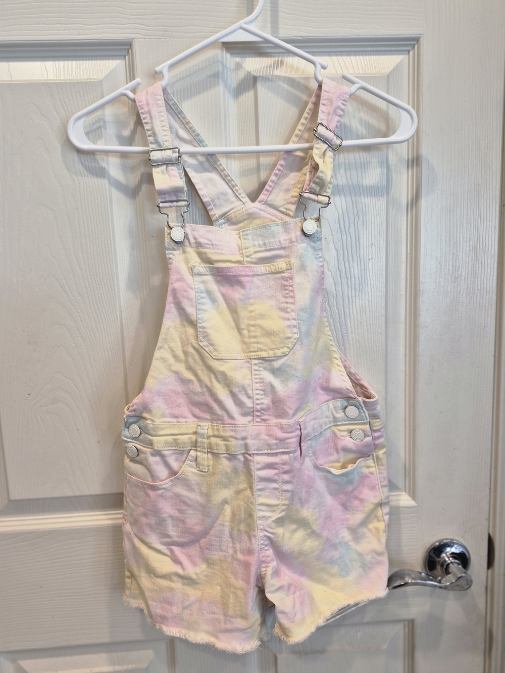 5/25 Pastel Tie-Dye Short Overalls